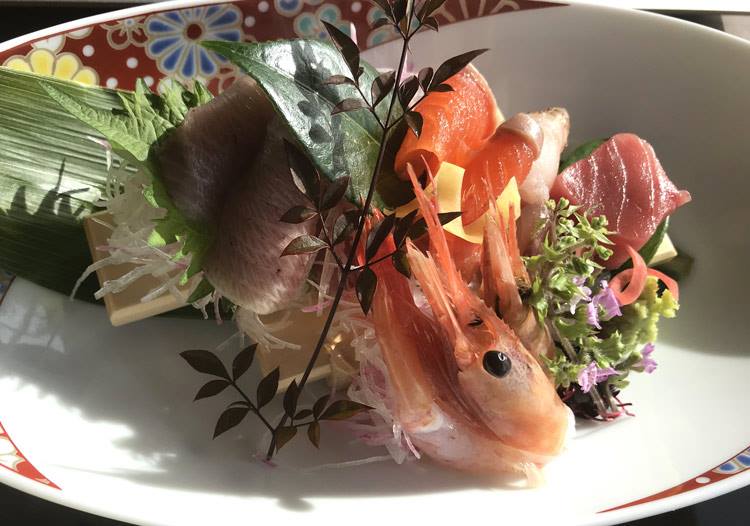 The food at the hotel is very high end