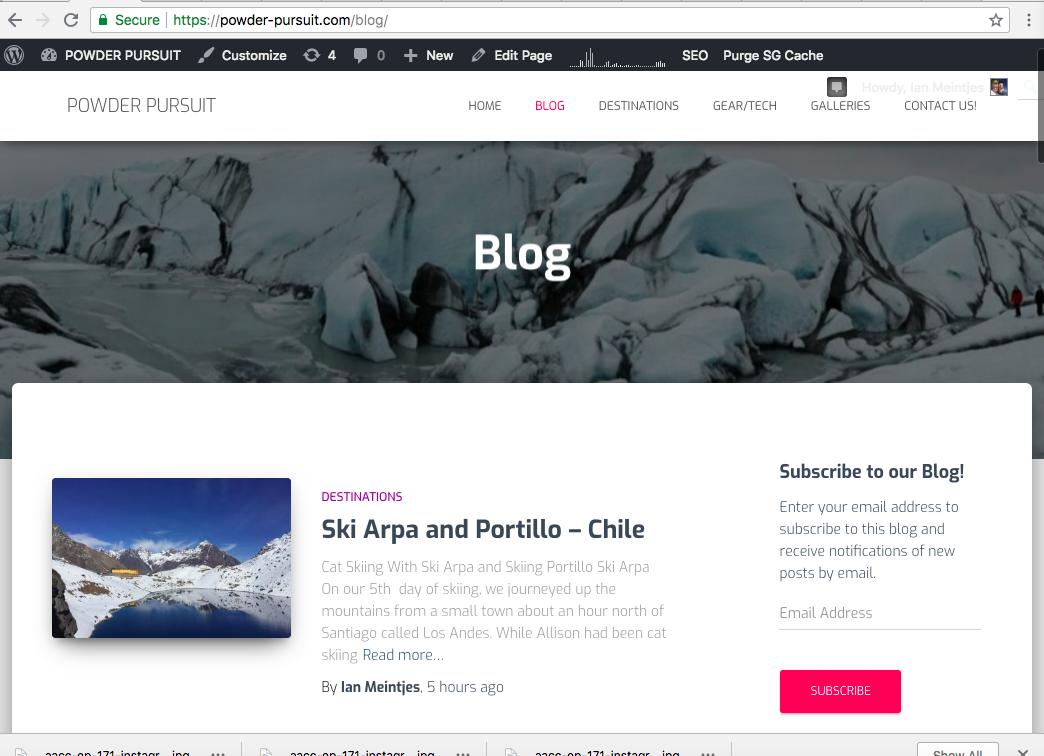 Powder Pursuit Blog Page