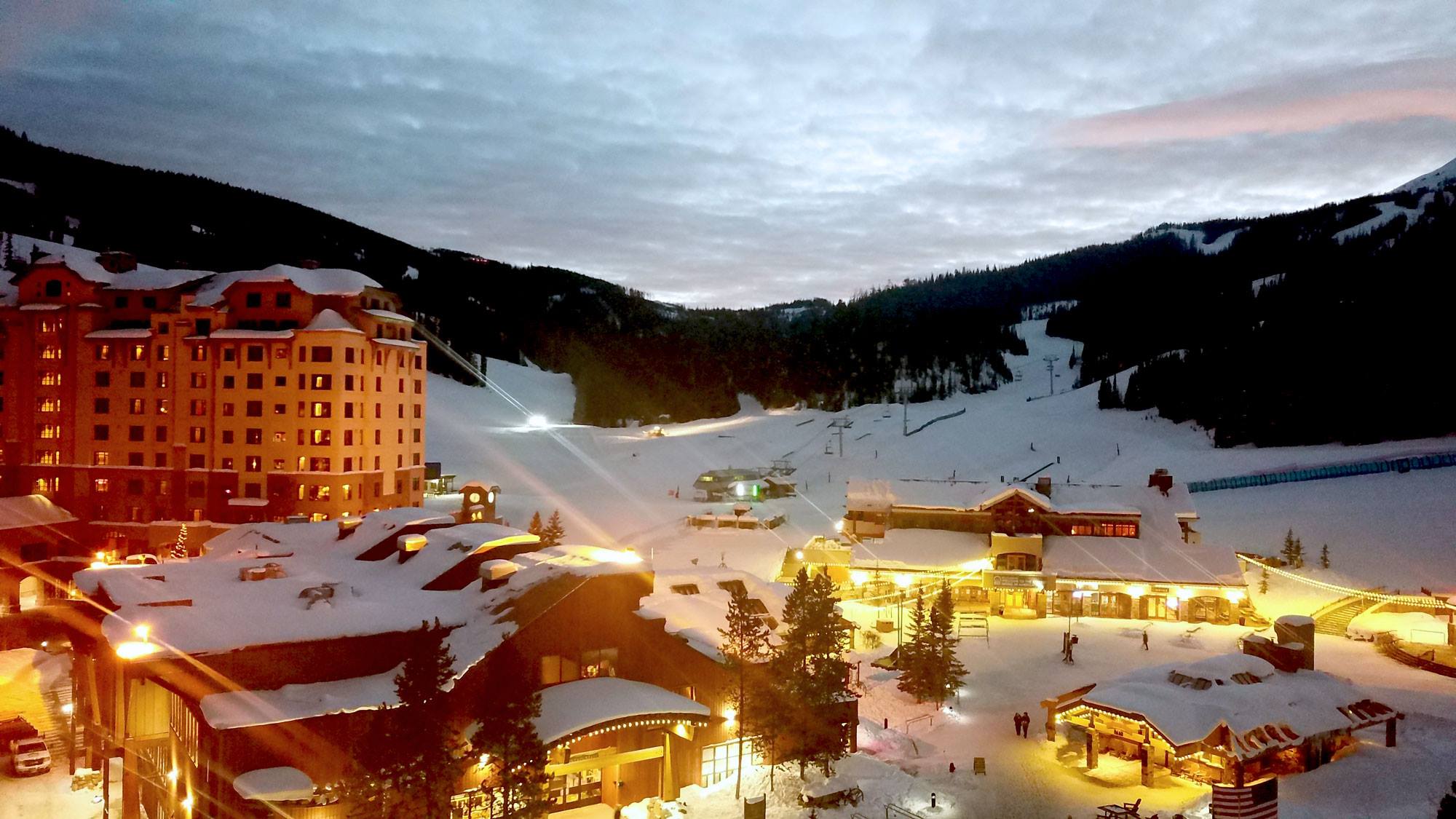 The main village is mostly made up of hotel buildings
