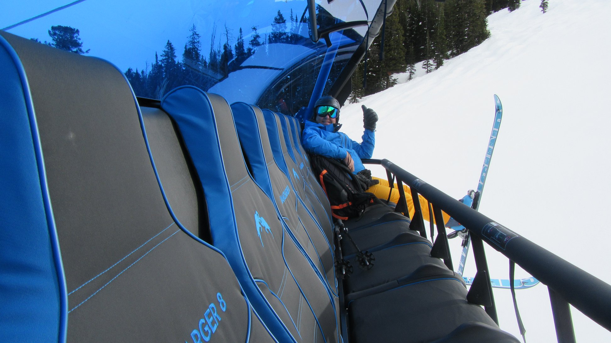 Extra wide seats on the new Ramcharger lift